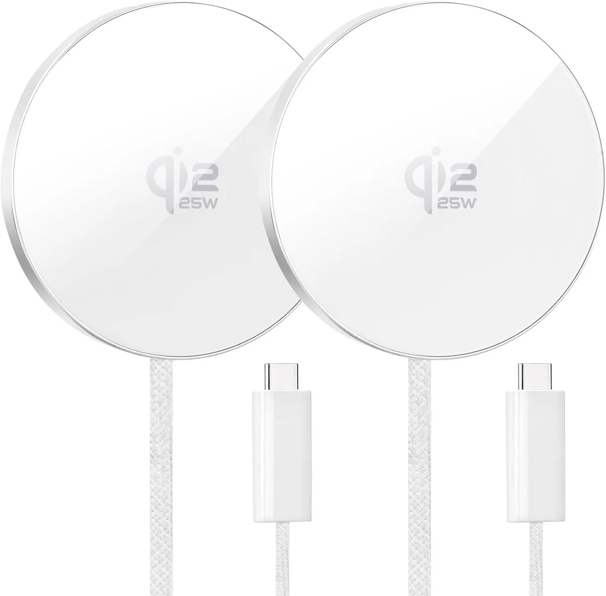 Luisport Luisport Magnetic Wireless Charger 2Pack 25W Qi2 White — product photo