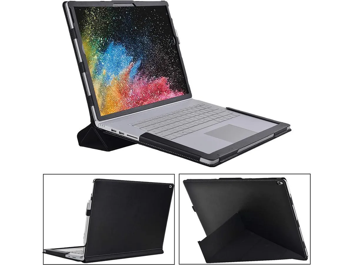 BONAEVER BONAEVER 15 inch Surface Book PU Leather Folio Case with Stand and Pencil Holder — product photo