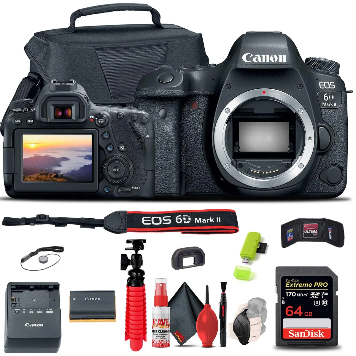 Canon International Canon EOS 6D Mark II DSLR Camera Travel Vlogger Bundle — product photo