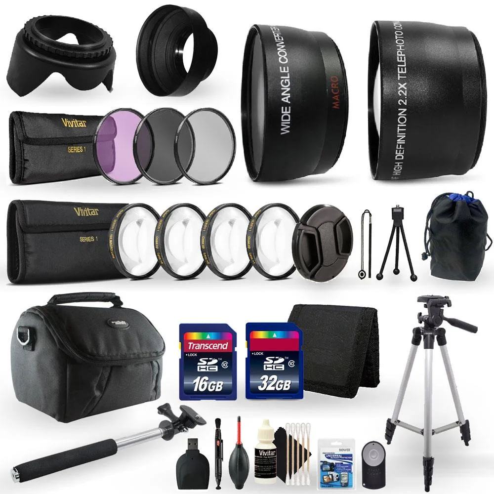 Vivitar Vivitar Deluxe Accessory Kit for Canon EOS Rebel T3i camera kit — product photo