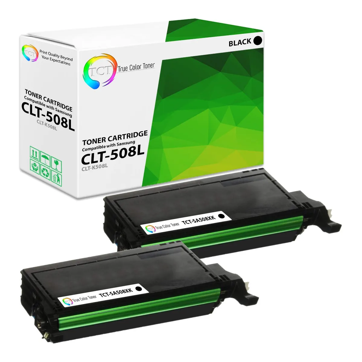True Color Toner True Color Toner CLT-K508L Black Toner Cartridge 2 Pack 5000 Pages — product photo