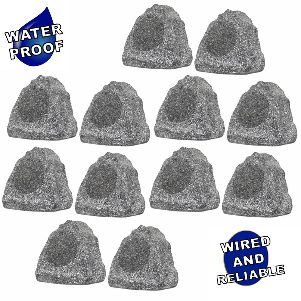 Goldwood Sound, Inc. Goldwood Sound, Inc. 12-piece Outdoor Granite 6.5" Rock Speaker Set — product photo