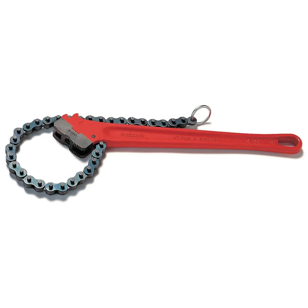 Ridgid 31310 chain wrench, steel finish, 12 in handle