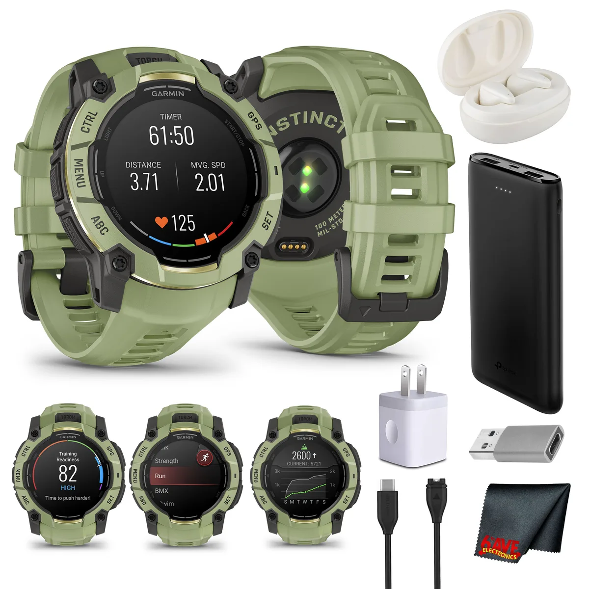 Garmin Garmin Instinct 3 AMOLED 50mm Fern Green wearable technology — product photo