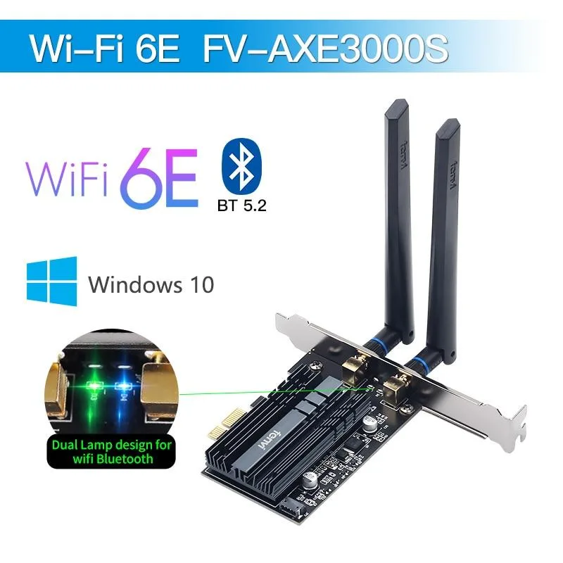 YINGHUA YINGHUA FV-AXE3000 Wi-Fi 6E AX210 Bluetooth 5.2 PCIe Adapter — product photo