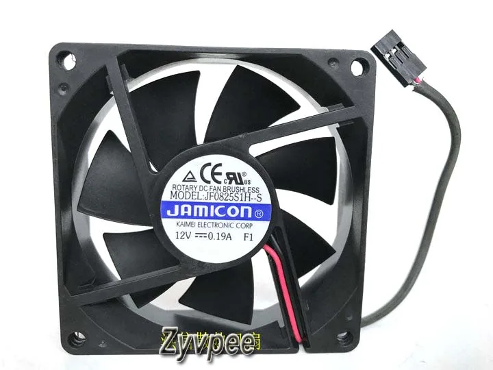 Zyvpee Zyvpee JF0825S1H-S 80×25 mm 12 V 0.19 A 2-wire case fan — product photo