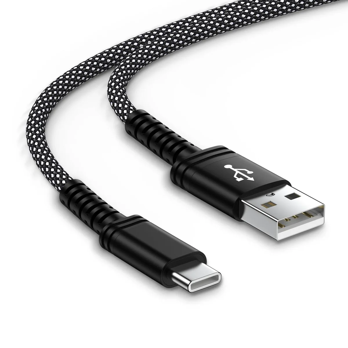  HopePow USB-A to USB-C Cable 10ft 480Mbps Black — product photo