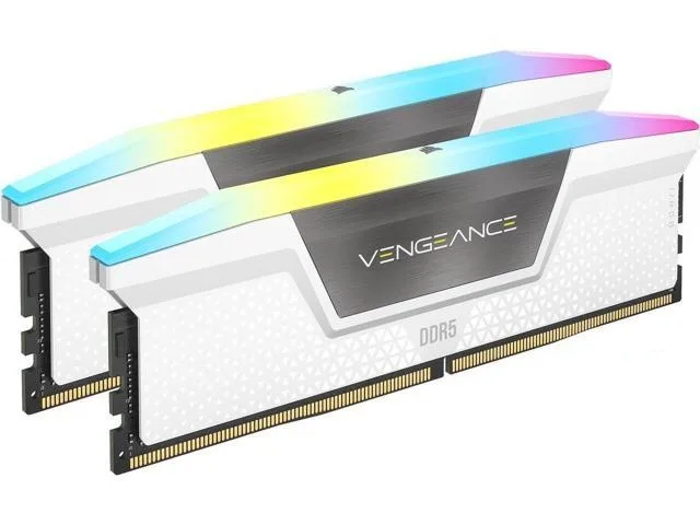 Corsair Corsair CMH64GX5M2B5600C40W Vengeance RGB 64GB (2x32GB) DDR5 5600 CL40 white desktop RAM — product photo
