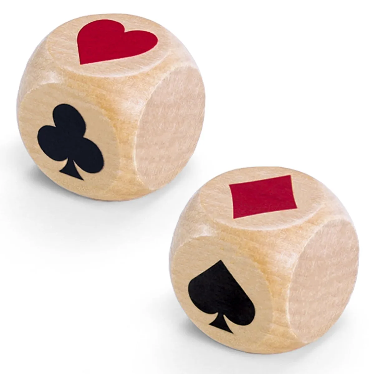  Trump Marker Dice Set 2PCS Wooden Euchre Cube 1.57 inches — product photo