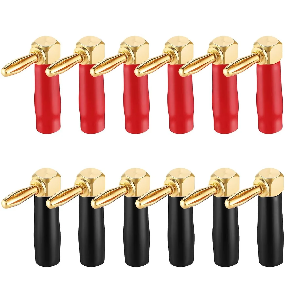 Boxwave Boxwave 36 Pcs Right Angle Banana Plugs 4mm Audio Adapters Red Black — product photo
