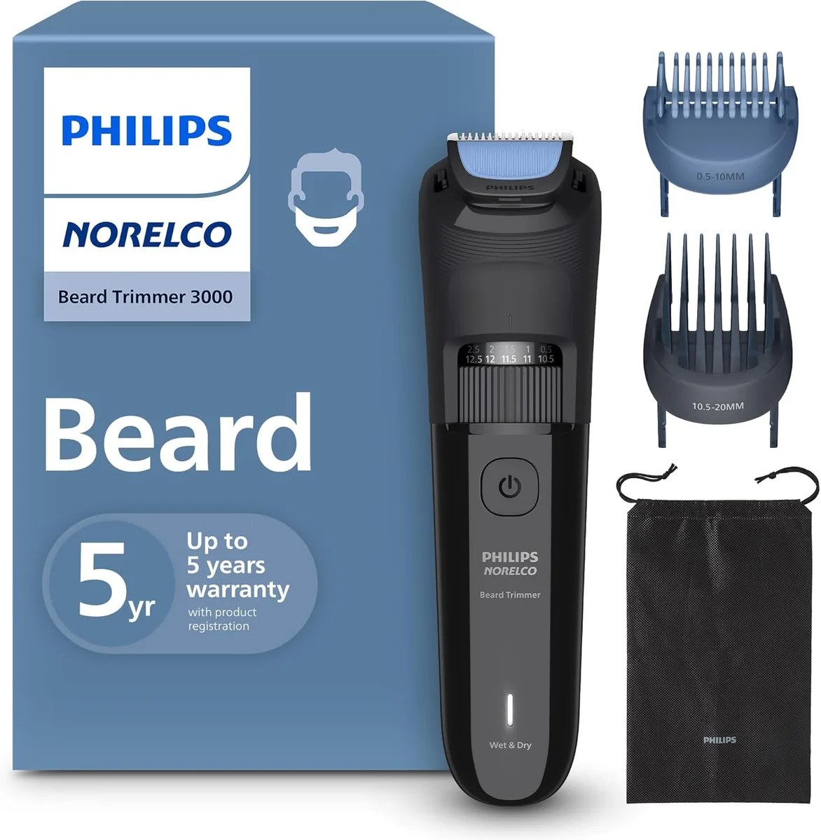 Norelco Norelco BT3620/40 Series 3000 beard trimmer 40 settings — product photo