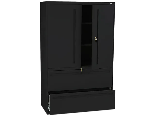 HON HON 795LSP 700 Series Lateral File with Storage Cabinet, 42w x 19d, Black — product photo