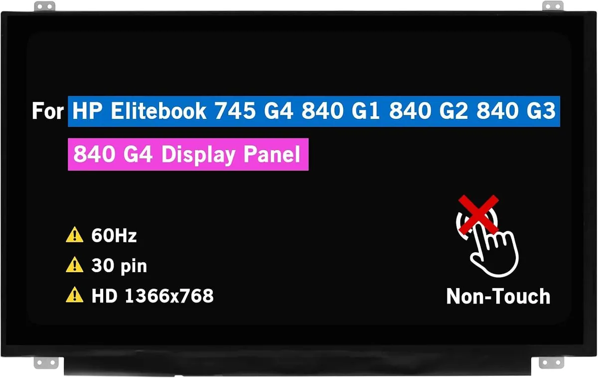 NUOLAISUN NUOLAISUN 14.0" LCD Screen 1366x768 30 pin 60 Hz Non-Touch with Tabs — product photo
