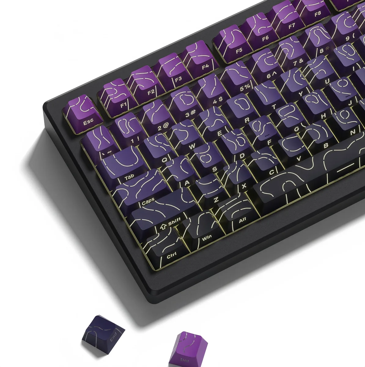 Womier Womier Topographic Gradient Purple Cherry Profile Keycap Set 135 Keys — product photo