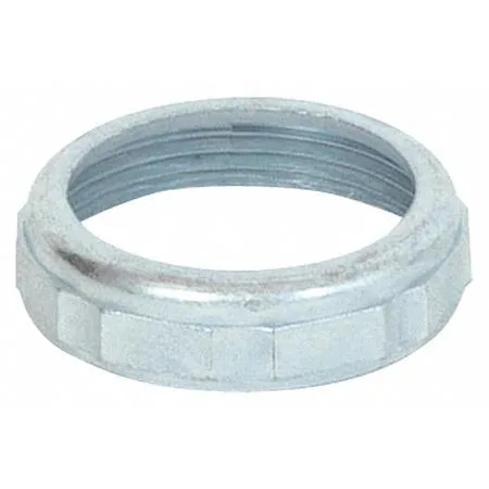Chrome-plated metal slip-nut drain fitting, silver finish