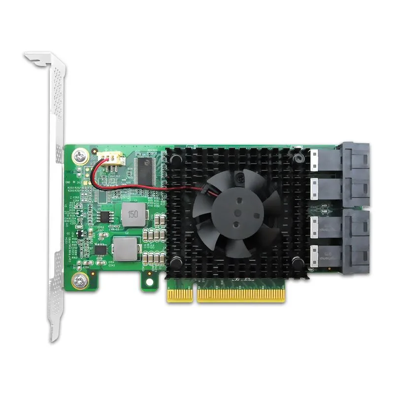 eshinreal eshinreal 4 Port U.2 PCIe x8 SFF-8643 NVMe Switch Adapter Card PLX8724 — product photo