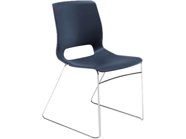 HON HON MS101RE Motivate Stacking Chair Regatta Silver 4-Pack Office Furniture — product photo