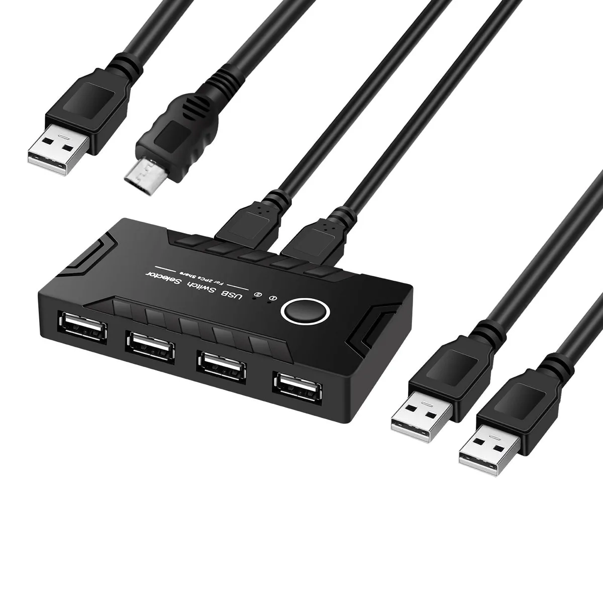  ZWWLRE 2.0 USB 2.0 KVM Switch 2 PCs 4 Ports — product photo