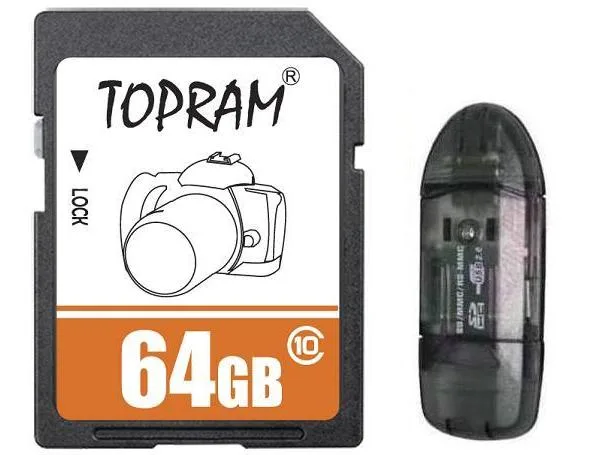 TOPRAM TOPRAM 64GB SDXC Class 10 UHS-1 446 20MB/s R1 Reader — product photo