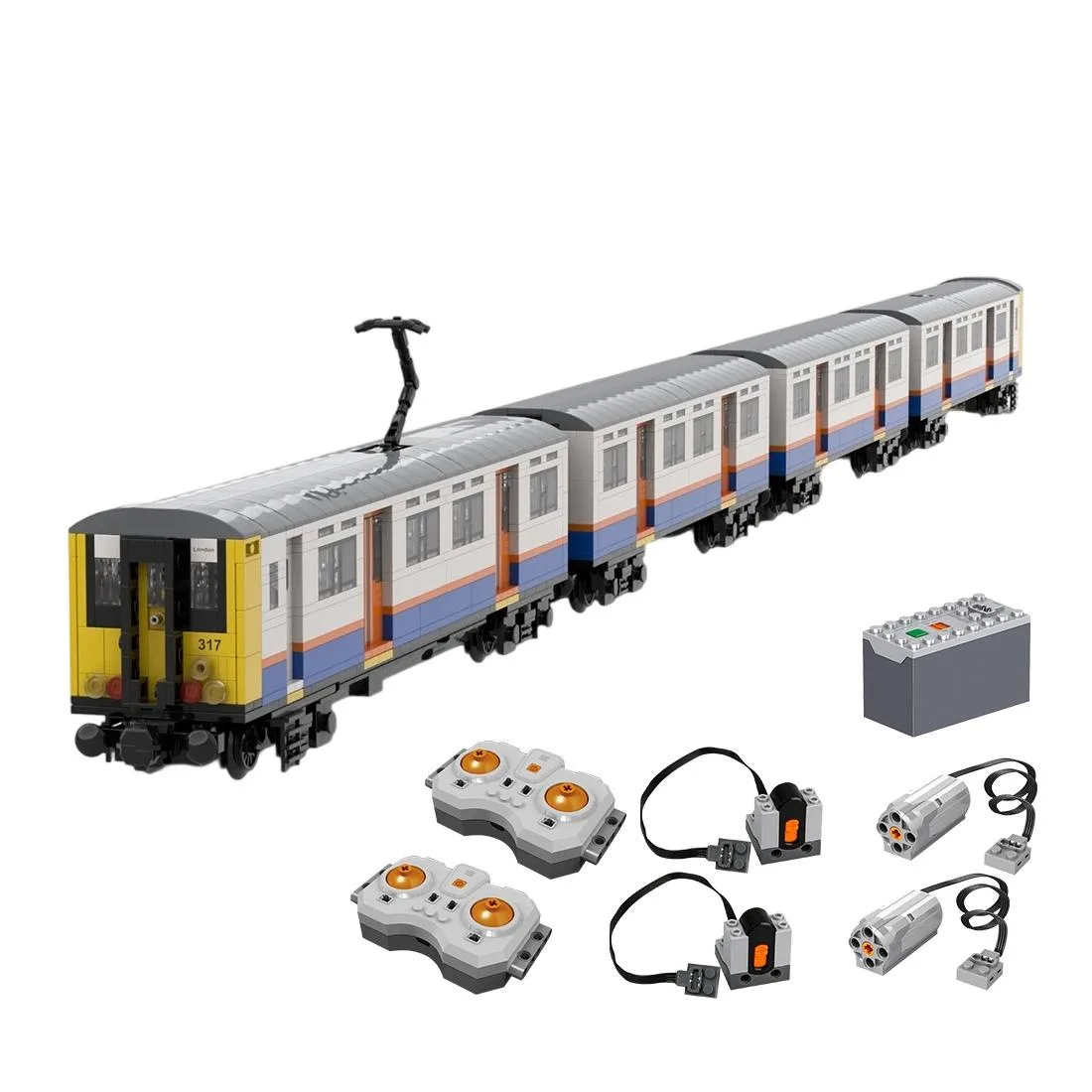 ZITIANYOUBUILD ZITIANYOUBUILD MOC-223165 British Rail Class 317 Overground 8-Wide Dynamic 2321PCS Educational Building Set — product photo