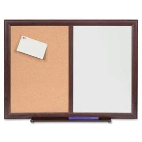 Lorell Lorell 84171 Dry-Erase/Bulletin Board Combo 36x48 Mahogany — product photo