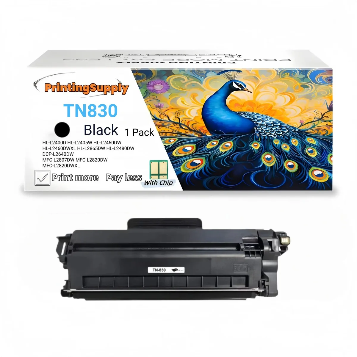 Aster Graphics Inc Aster Graphics Inc TN-830 Black Toner Cartridge 1200 Pages — product photo
