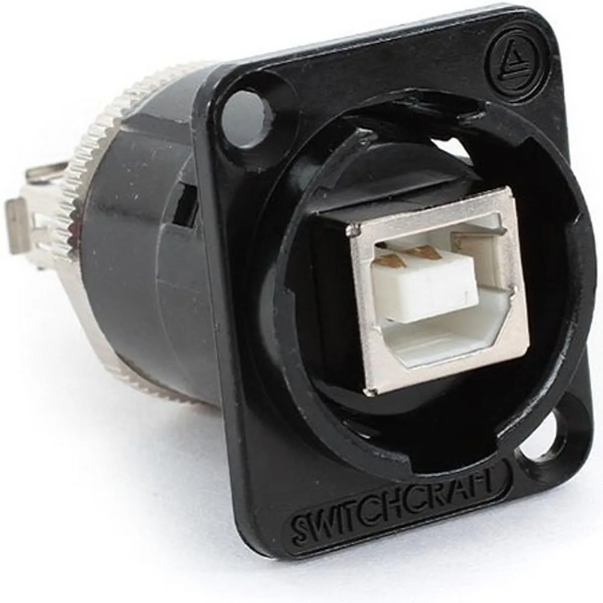 Switchcraft Switchcraft EH Series USB-B Female to USB-A Female Feedthru Panel Mount Jack, Black — product photo