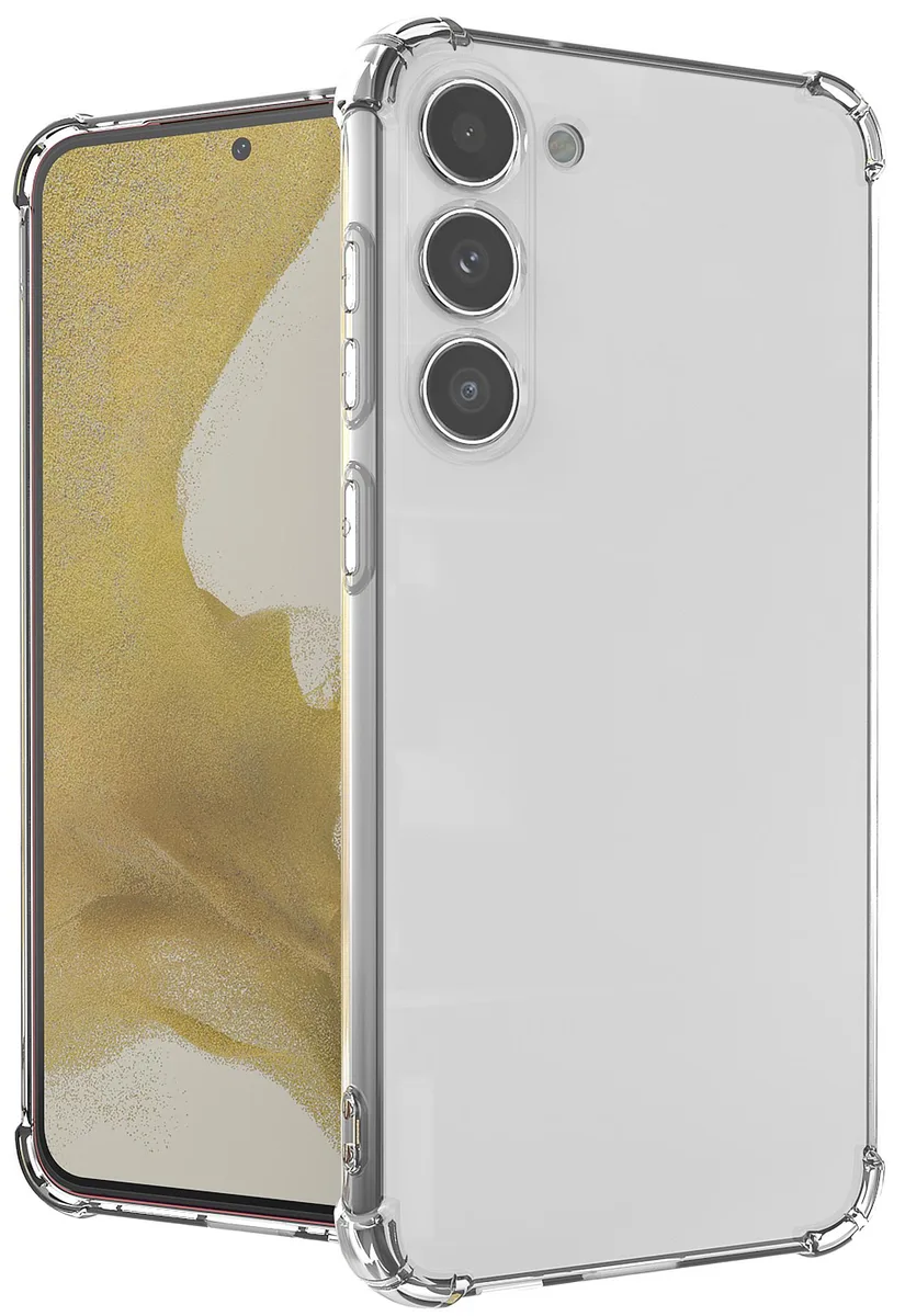 Nakedcellphone Nakedcellphone Flex Gel Phone Cover Clear for Samsung Galaxy S23 Plus 5G (2023) Cupped Camera Lens — product photo