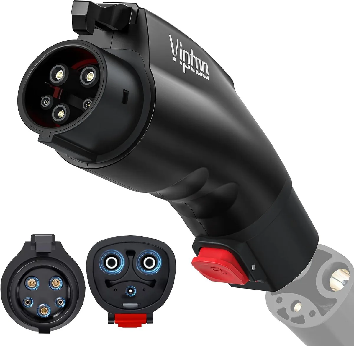 BASEUS BASEUS Tesla to J1772 Adapter 60A 250V AC NACS EV Charging Connector (Black) — product photo