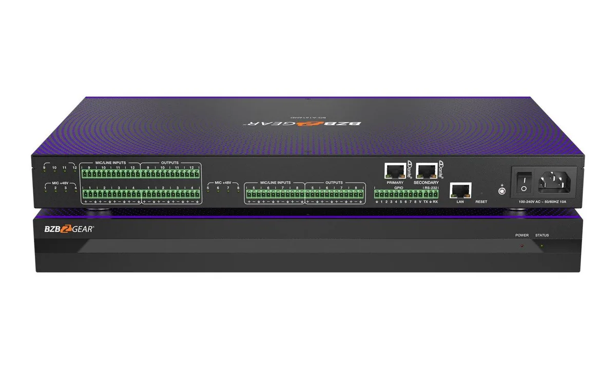 BZBGEAR BZBGEAR BG-A1616MD 16x16 Digital Audio Processor 12-Channel Dante — product photo