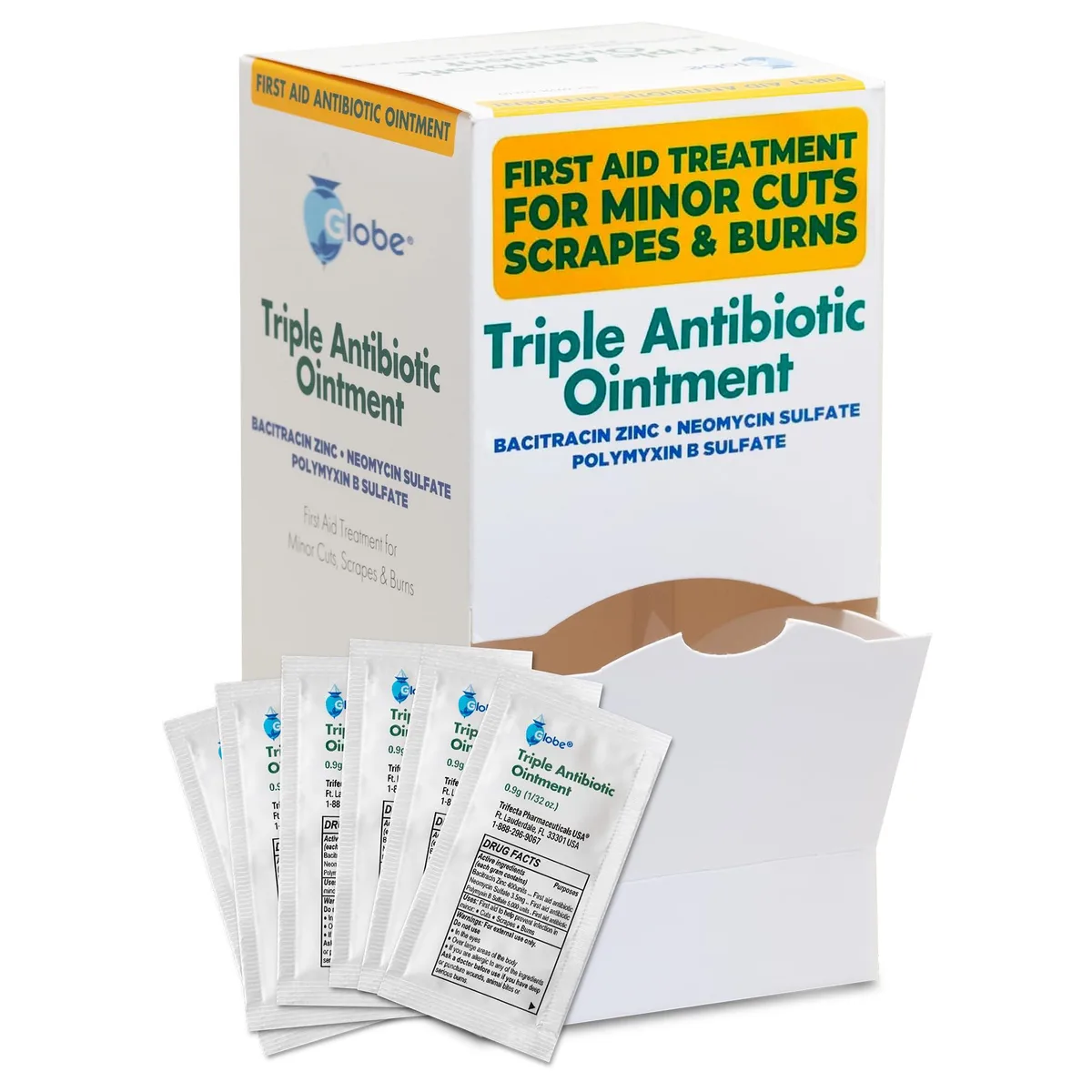 No Sew No Sew Globe Triple Antibiotic Ointment 144 Pack 0.9g Single Packet First Aid — product photo