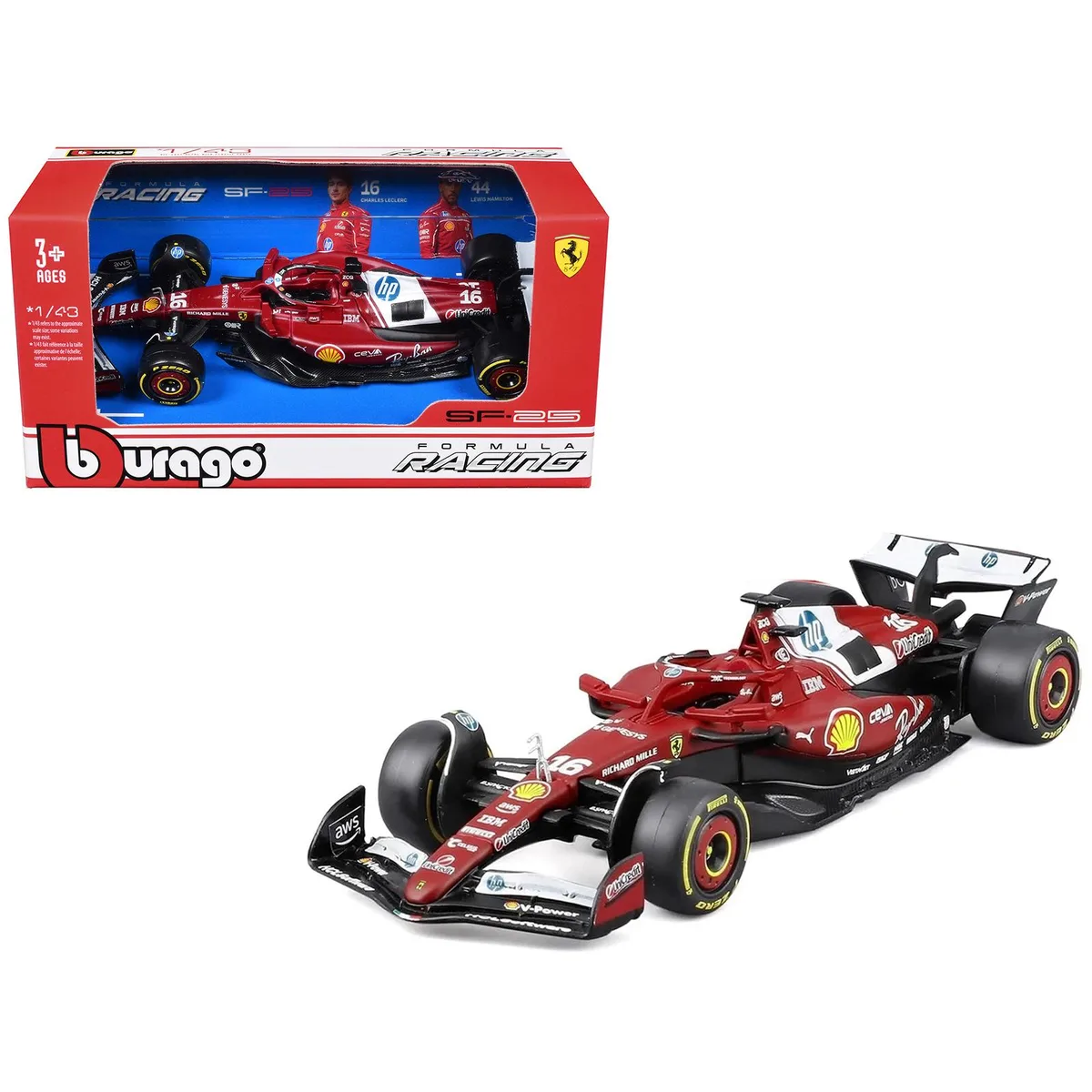 BBURAGO BBURAGO Ferrari SF-25 #16 Leclerc 2025 1/43 Diecast — product photo