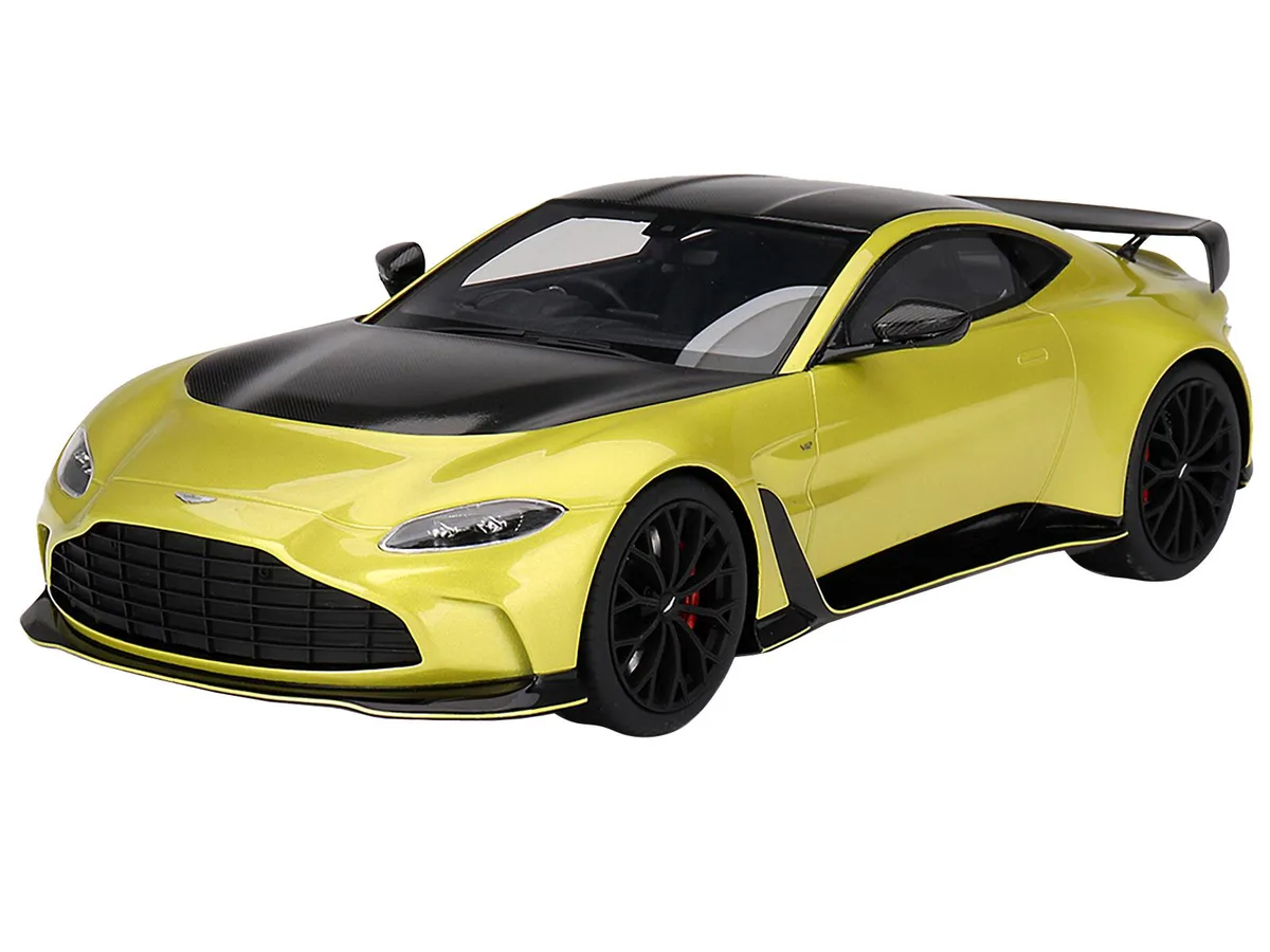 Top Speed Top Speed 2022 Aston Martin V12 Vantage RHD 1/18 Cosmopolitan Yellow hobby collectible — product photo