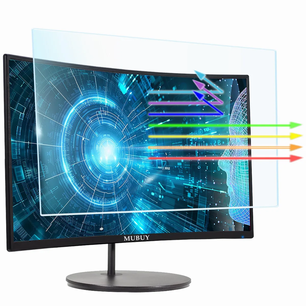GSM Outdoors GSM Outdoors 21.5" 16:9 Anti Blue Light Glare Screen Protector 2 in 1 accessory — product photo
