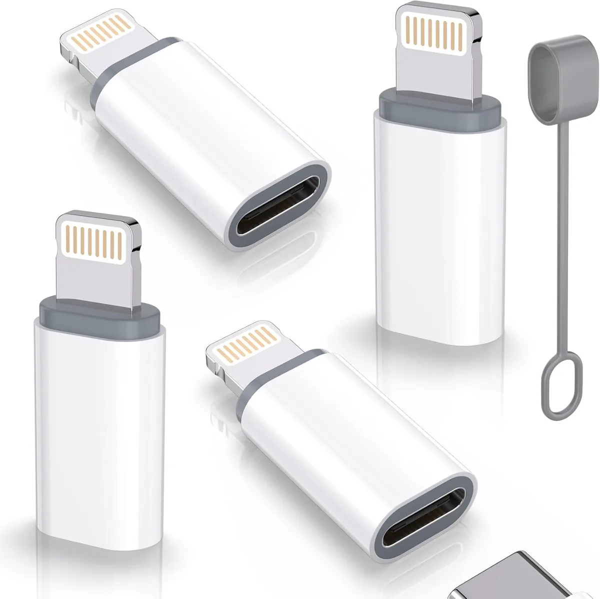 MCHOSE MCHOSE USB-C to Lightning Adapter 4-Pack 27W MFi Certified Anti-Lost Loop — product photo