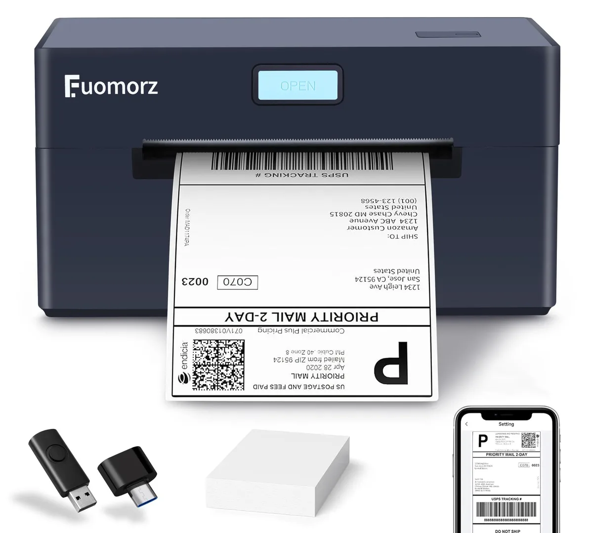  Fuomorz POS-9220 4×6 label printer 203 DPI 160 mm/s — product photo