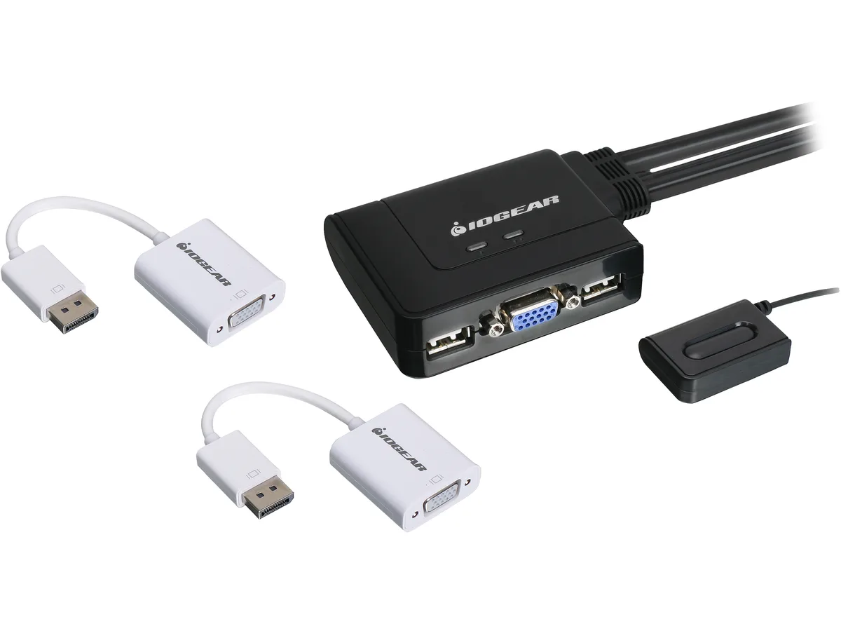 IOGEAR IOGEAR GCS22DPKIT 2-Port VGA DisplayPort KVM Switch Kit — product photo