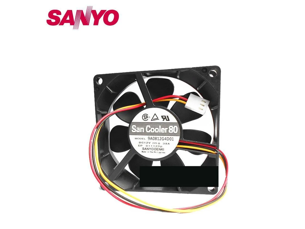 Fans Fans 9A0812G4D01 12V 0.38A 3-wire 80mm case fan — product photo