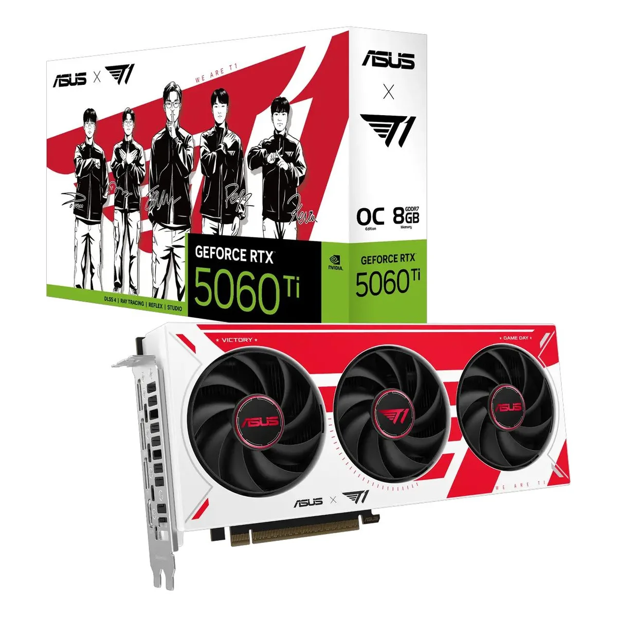ASUS ASUS T1 GeForce RTX 5060 Ti 8GB graphics card — product photo