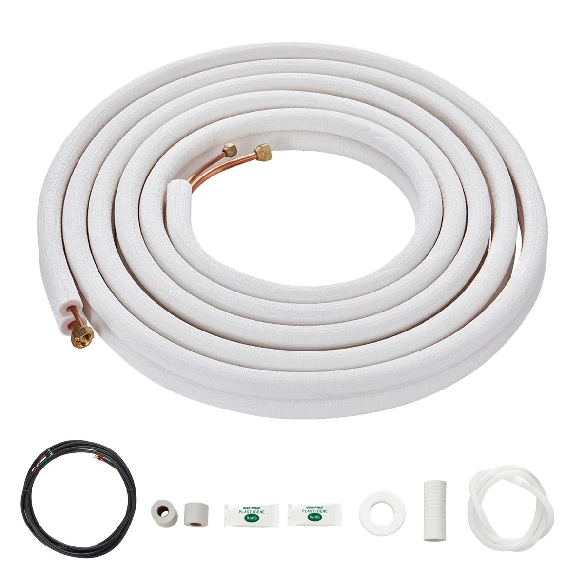 VEVOR VEVOR JSY-SS-SKU9 16ft Mini Split Line Set 1/4" &amp; 1/2" Copper Pipes with 18ft Cable — product photo