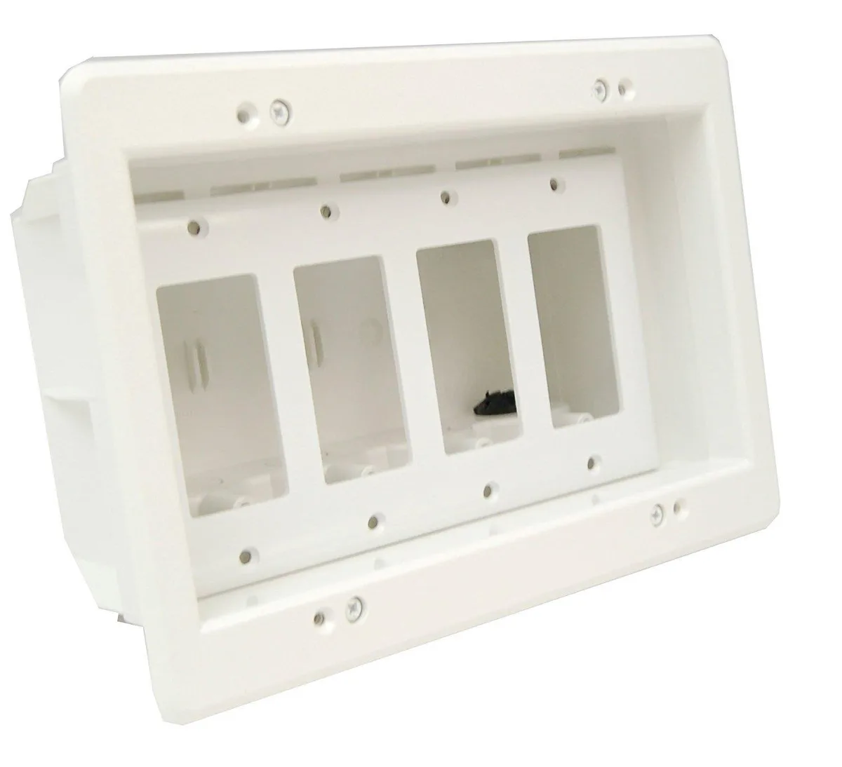 iMBAPrice iMBAPrice DVFR4W-1 4-Gang Recessed Outlet Box with Paintable Plate — product photo