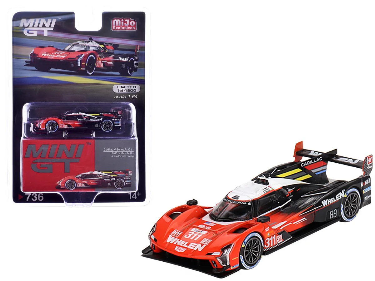 Mini GT Mini GT Cadillac V-Series.R #311 Action Express Racing 24 Hours of Le Mans 2023 1/64 hobby collectible — product photo