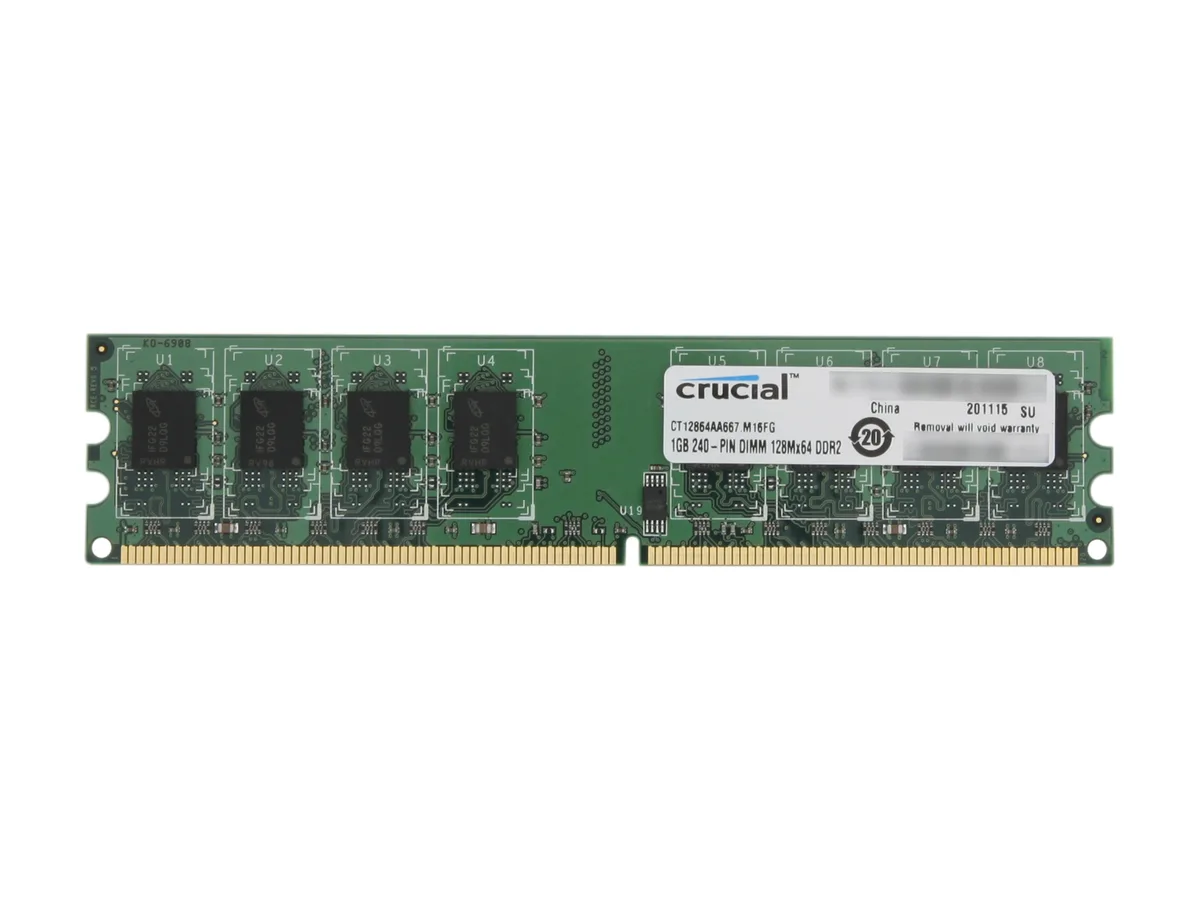 Crucial Crucial CT12864AA667 1GB DDR2 667 desktop RAM — product photo