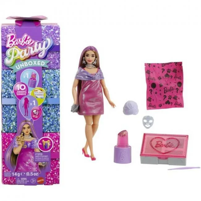 Barbie Barbie Party Unboxed Glam Party Pink Sparkle Doll & Accessories JFY67 — product photo