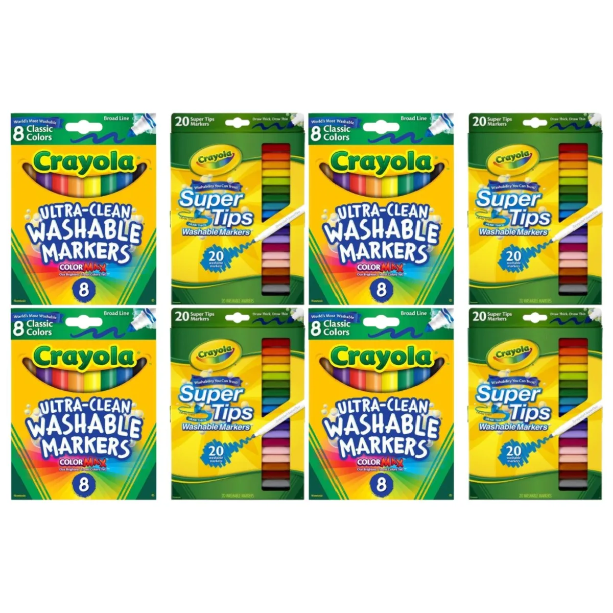 Crayola Crayola SP-53653727117630 Illustration Marker Combo 32 Broad Line + 80 Super Tips — product photo