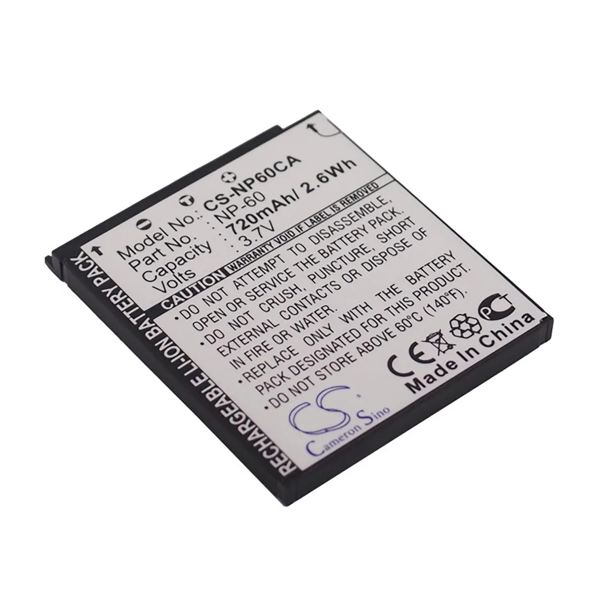 Cameron & Co Cameron & Co DS-CS-NP60CA camera battery Li-ion 0.72 Ah — product photo