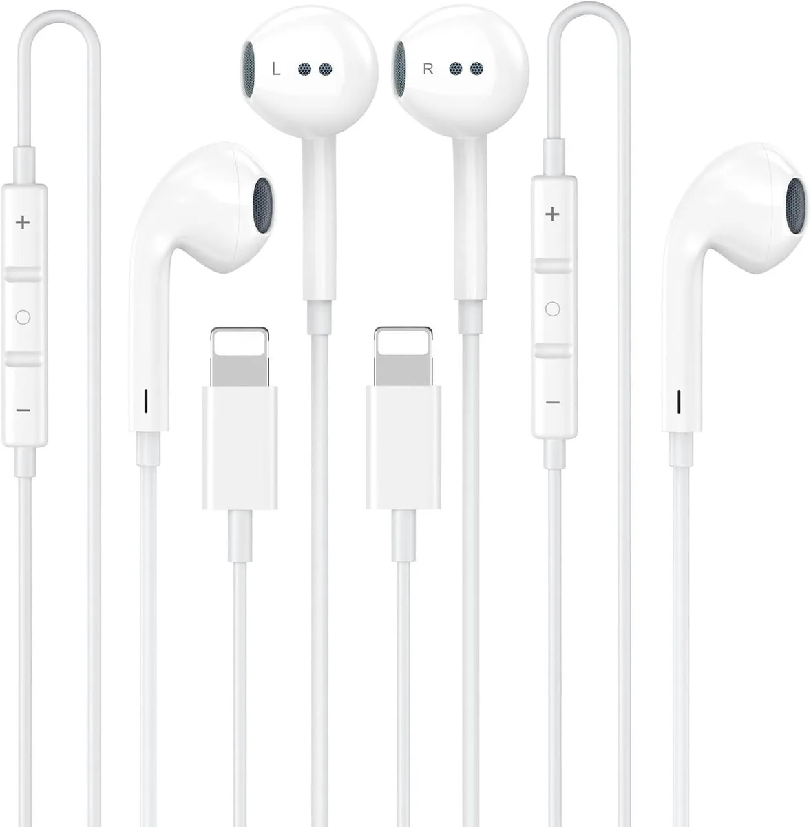 MAONO MAONO MFi Certified Wired Earbuds 2-Pack with Mic Volume Control — product photo