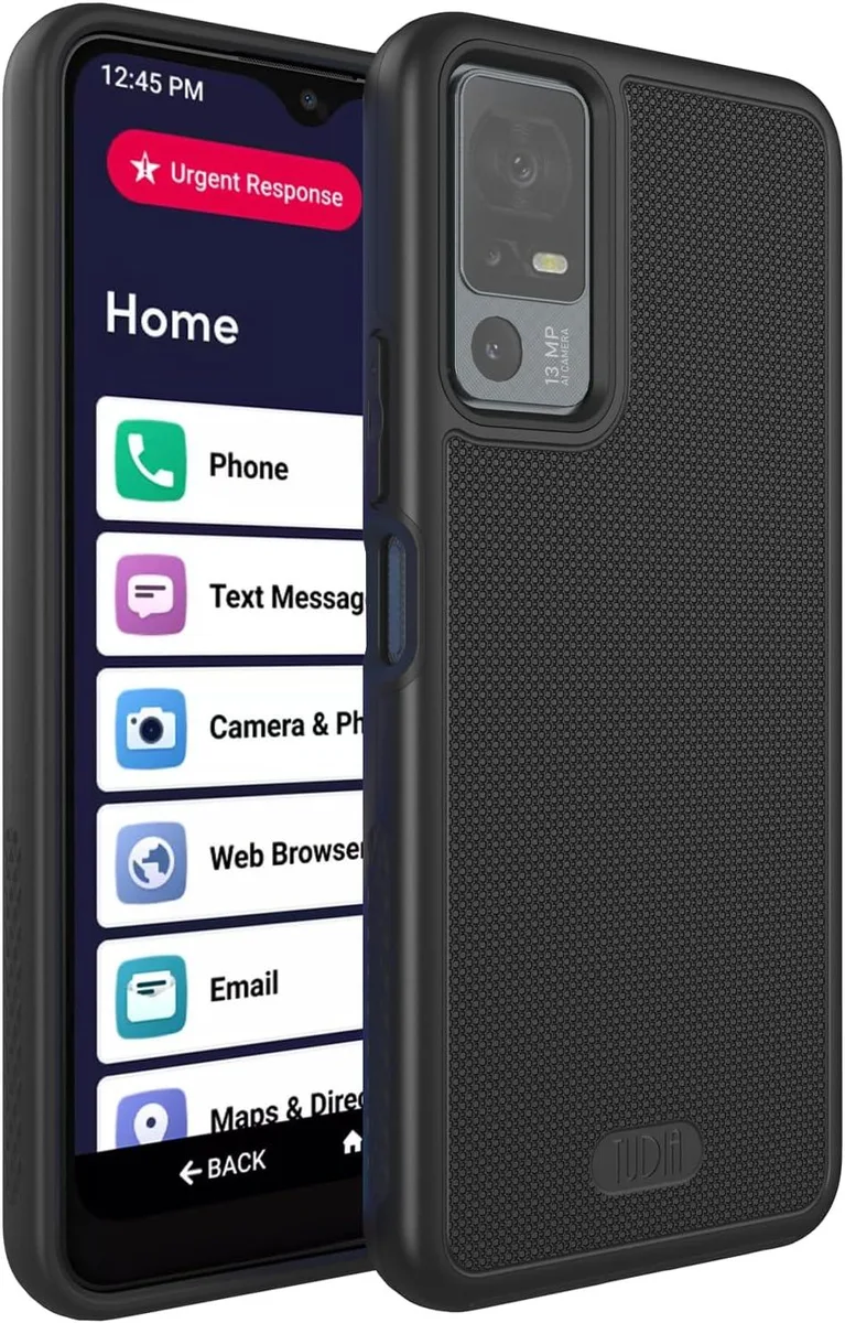 TAURKENAM TAURKENAM Case for TCL 40XL &amp; Lively Jitterbug Smart 4 2023 Matte Black — product photo