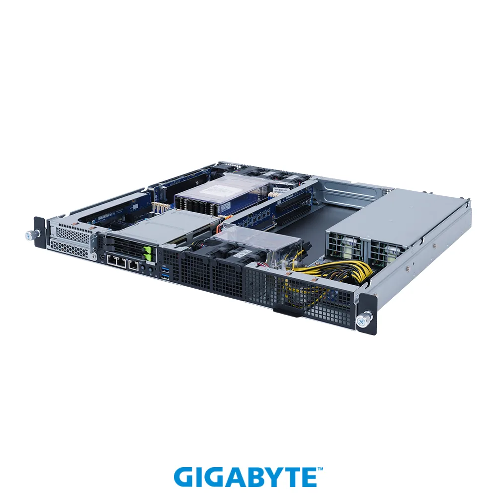 GIGABYTE GIGABYTE E152-ZE1-EV barebone server 1U short depth EPYC 7003 — product photo