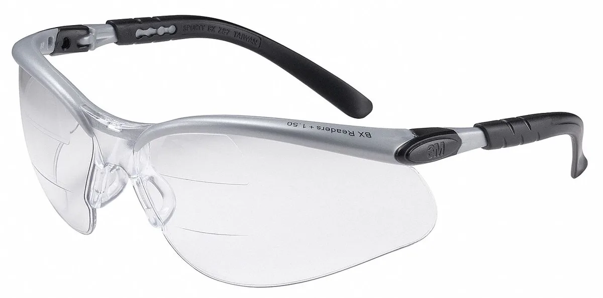 3M 3M 11459-00000-20 Bifocal Safety Glasses +2.5 Diopter personal protective equipment — product photo